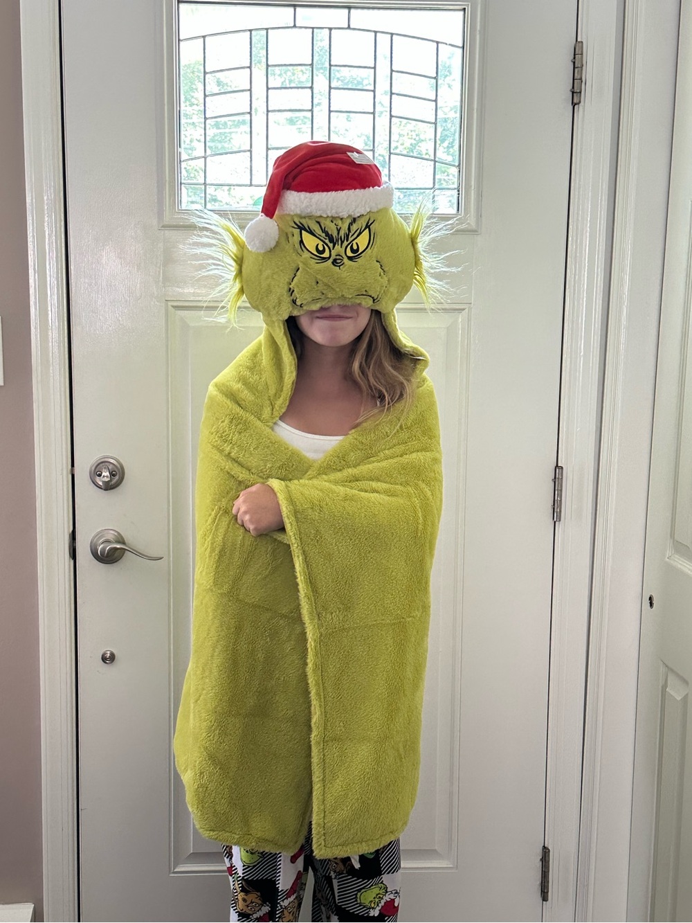 GRINCH Plush hooded blanket